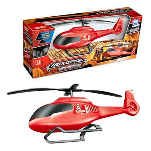 Helicóptero Infantil de Bombeiro Resgate - Zuca Toys