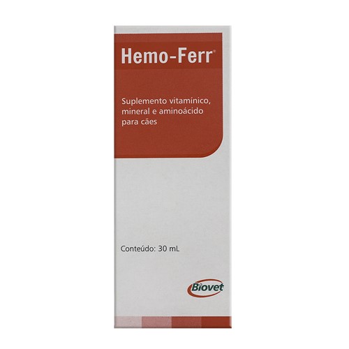 Hemo-Ferr Solução Uso Veterinário com 30ml