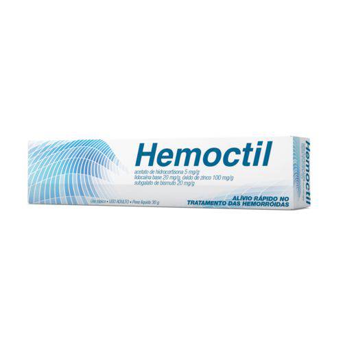 Hemoctil Pomada 30g com 1 Aplicador - Tratamento para Hemorroidas