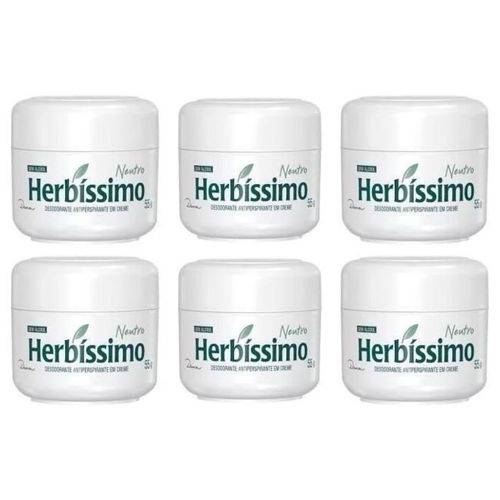 Herbíssimo S/ Perfume Desodorante Creme 55g (kit C/06)