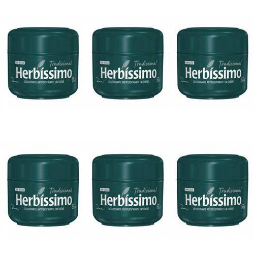 Herbíssimo Tradicional Desodorante Creme 55g (kit C/06)