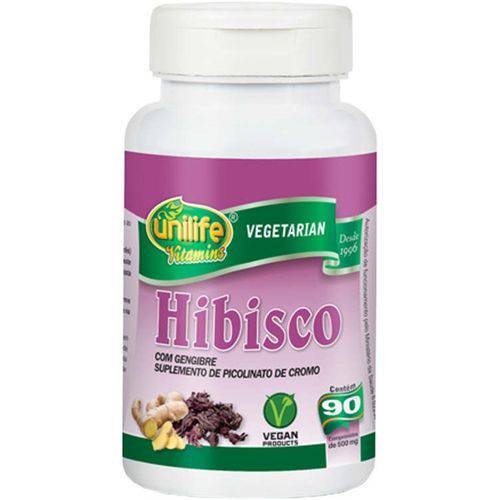 Hibisco C/Gengibre 500mg (90 Caps) - Unilife