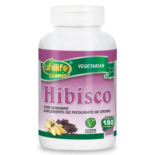 Hibisco com Gengibre 180 Comprimidos 500mg Unilife