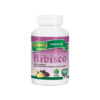 Hibisco com Gengibre 180 Comprimidos Unilife