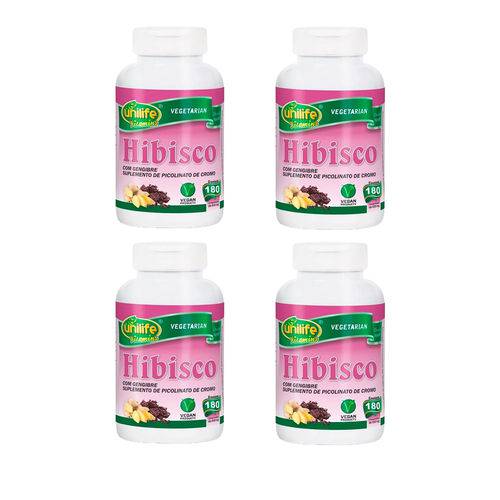 Hibisco com Gengibre - 4x 180 Comprimidos - Unilife