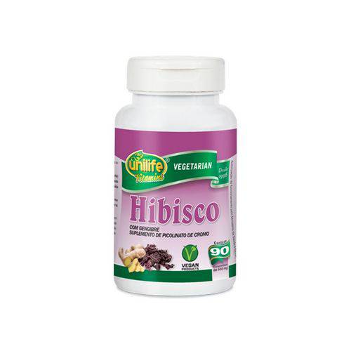 Hibisco com Gengibre + Picolinato de Cromo - Unilife - 90 Comprimidos