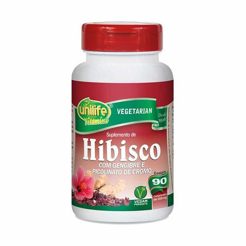 Hibisco com Gengibre - Unilife - 90 Cápsulas de 500mg