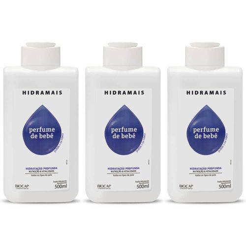 Hidramais Perfume de Bebê Loção Hidratante 500ml (kit C/03)