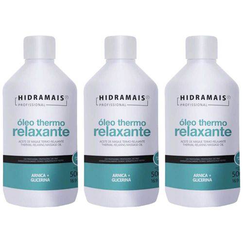 Hidramais Thermo Relaxante Óleo P/ Massagem 500ml (kit C/03)