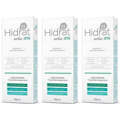 Hidrat Ureia 10% Hidratante Corporal 150ml (kit C/03)