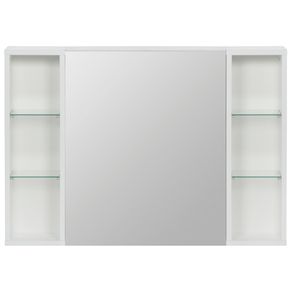 Hidri Armário C/espelho 1p. 102x72 Branco/prata