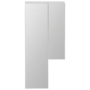 Hidri Armário com 2 Portas Espelho Branco/prata