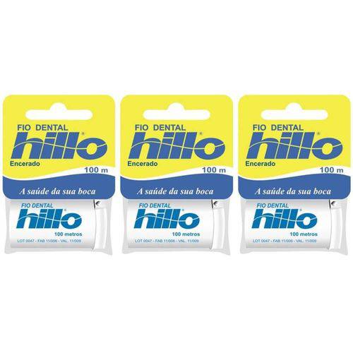 Hillo Fio Dental 100m (kit C/03)