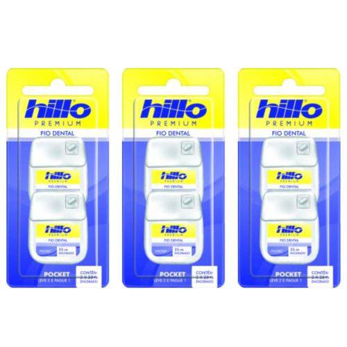 Hillo Pocket Fita Dental 2x25m (kit C/03)