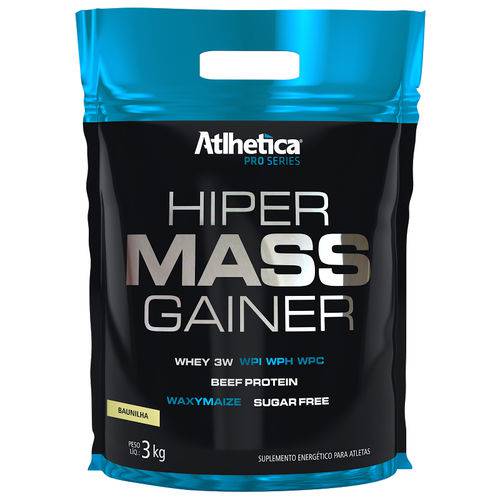Hiper Mass Gainer Pro Series 3kg Refil - Atlhetica-baunilha