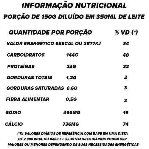 Hipercalórico Massa 45000 3kg C/ Batata Doce Natures Nutrition