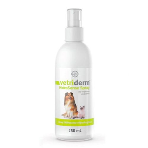 Hipoalergênico Spray Bayer Vetriderm Hidrasense para Cães e Gatos 250ml
