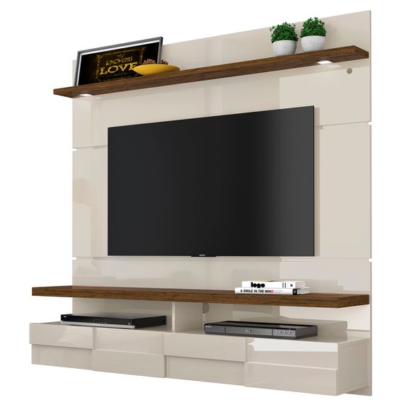 Home Suspenso Lana 1.60m para TVs de Até 60" - Off White / Savana