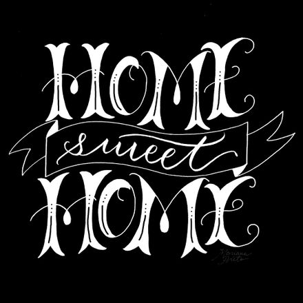 Gravura para Quadros – Arte Home Sweet Home - 20 X 20 Cm - Papel Fotográfico Fosco