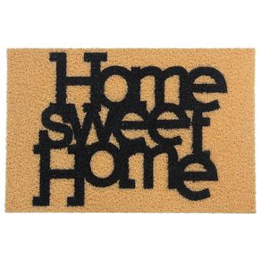 Home Sweet Home Capacho 40x60 Bege/preto
