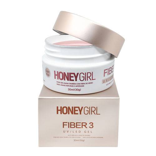 Honey Girl Gel Fiber 3 Light Pink T3 Construção de Unhas 30g