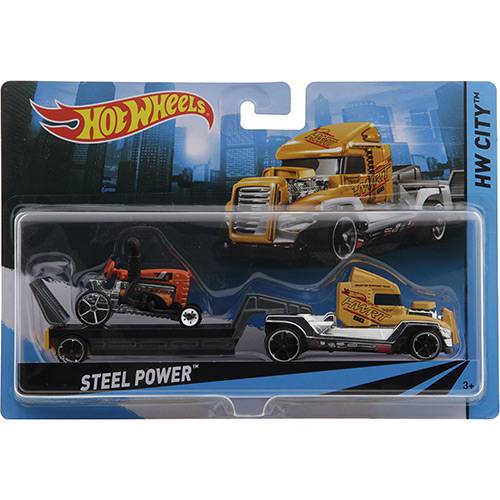 Hot Wheels Caminhão Transportador Steel Power - Mattel