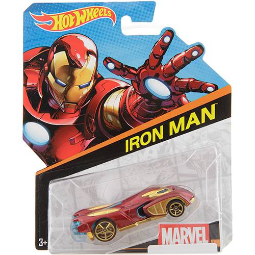 Hot Wheels Marvel Carros 1:64 Iron Man - Mattel
