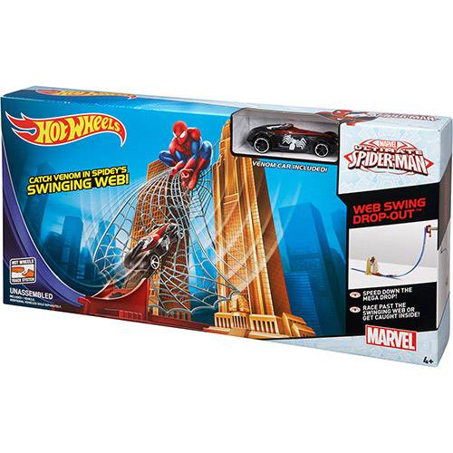 Hot Wheels Marvel Pistas Combate Spider-Man - Mattel
