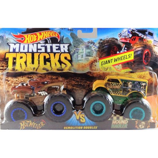 Hot Wheels Monster Trucks Hotweiler Vs Hound Hauler - Mattel