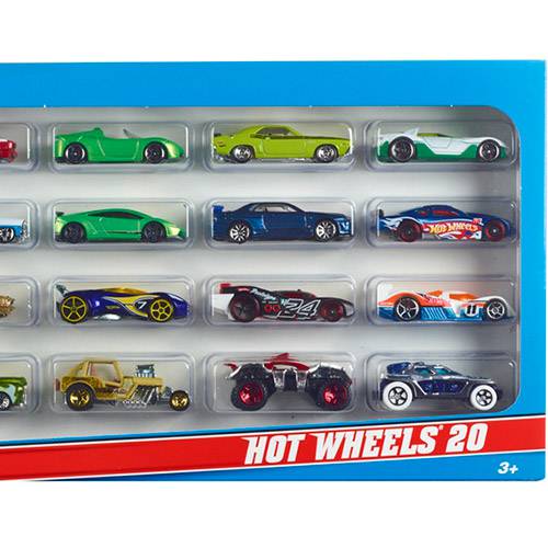 Hot Wheels - Pacote 20 Carros - Mattel