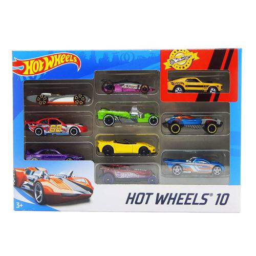 Hot Wheels Pacote 10 Carros - Mattel