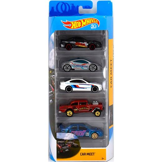 Hot Wheels Pacote Presente com 5 Carros Carmeet - Mattel