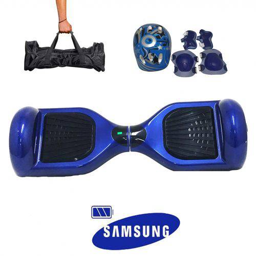 Hoverboard 6,5 Polegadas - Bateria Samsung - com Bolsa e Kit de Proteção Azul