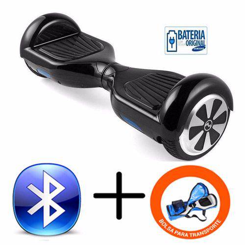Hoverboard 6,5' Polegadas - Smart Balance - Bluetooth - Bateria Samsung - C/ Bolsa - Preto