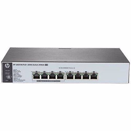 Hpn Switch 1820-8G-Poe+ com 8X 10/100/1000Mbps Rj45 (4X Poe) (Poe Max. 65W) J9982a