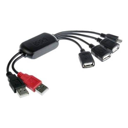 Hub USB 2.0 3 Portas USB(F) 1 Mini USB (M)