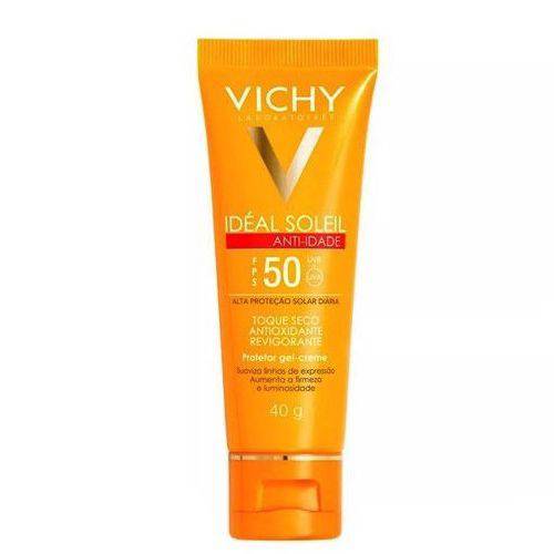 Idéal Soleil Protetor Solar Facial Antiidade Vichy Toque Seco Fps 50 40g