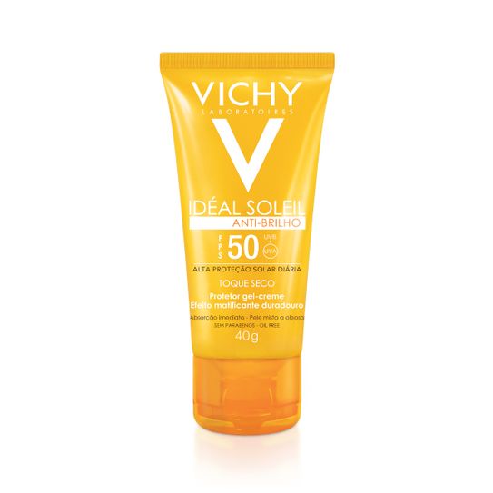 Ideal Soleil Vichy Anti-Brilho Toque Seco Fps50 40g