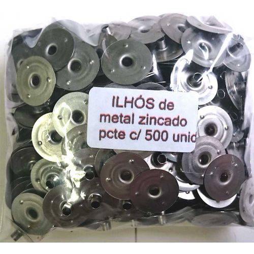 Ilhos de Metal Zincado - Pacotes com 50 e 500 Unid.