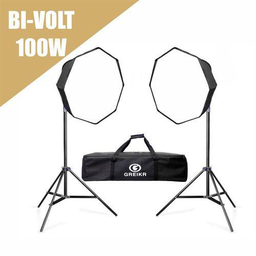 Iluminação Softbox Led 100W Eco Lite Bi Volt + Bag