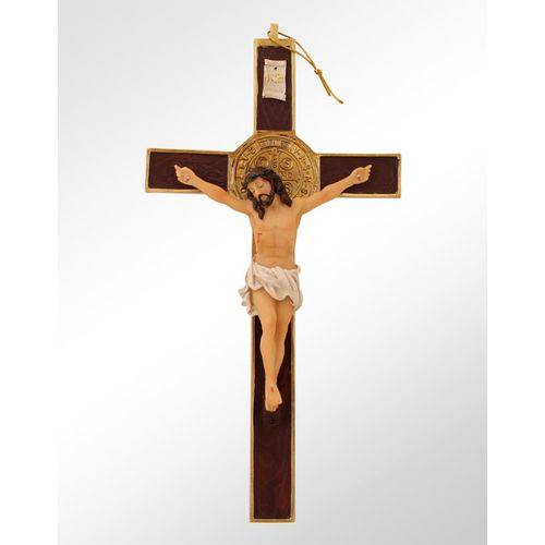 Imagem Jesus Crucifixo de Parede em Resina 28,5 Cm
