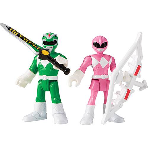 Imaginext Power Ranger - Ranger Verde & Ranger Rosa - Mattel