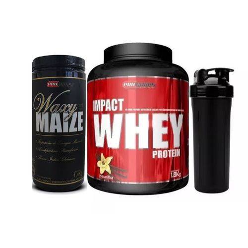 Impact Whey Protein -1.8kg + Waxy Maize - 1,4kg + Coqueteleira!