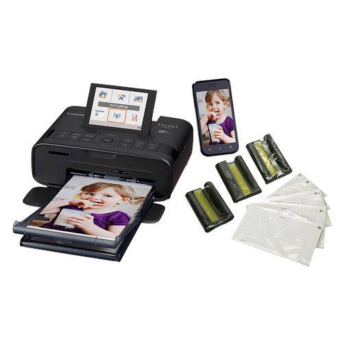Impressora Fotográfica Canon Selphy CP1300 C/ Wi-Fi + Kit Toners e Papéis Fotográficos