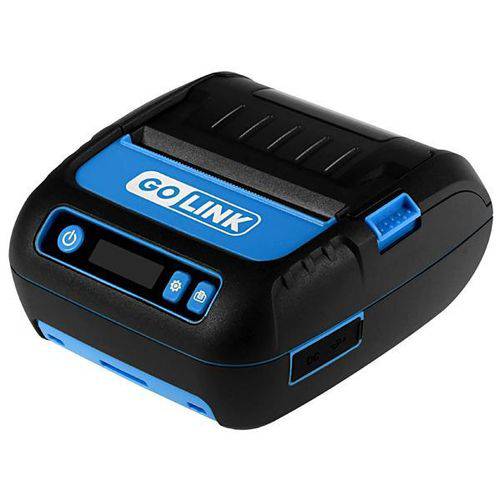 Impressora Térmica Go Link GL-28 com Bluetooth/Bateria Recarregável - Preta/Azul