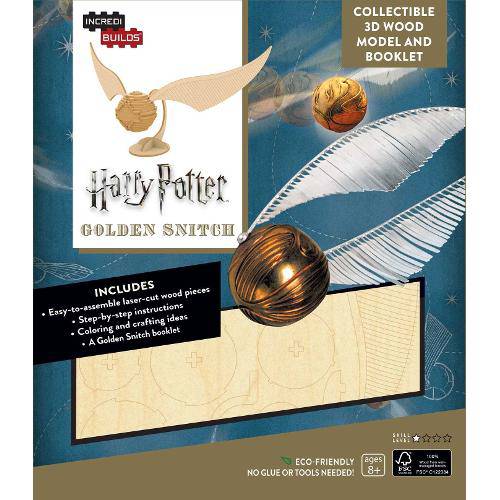 Incredibuilds: Harry Potter: Golden Snitch 3d Wood Model And Booklet