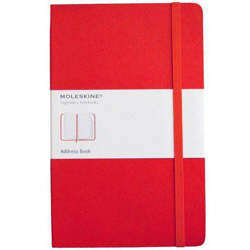 Indice Clássico Moleskine Notebook Capa Dura Pautado 13x21 Cm Large - Vermelho
