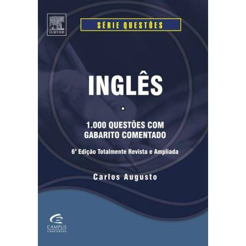Ingles - 1000 Questoes com Gabarito Comentado - 6 Ed