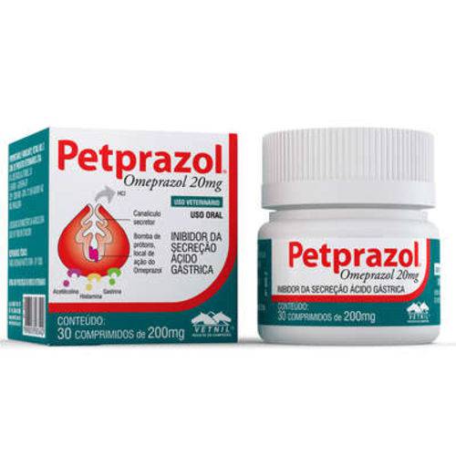 Inibidor de Secreção Ácido-gástrica Vetnil Petprazol - 200 Mg