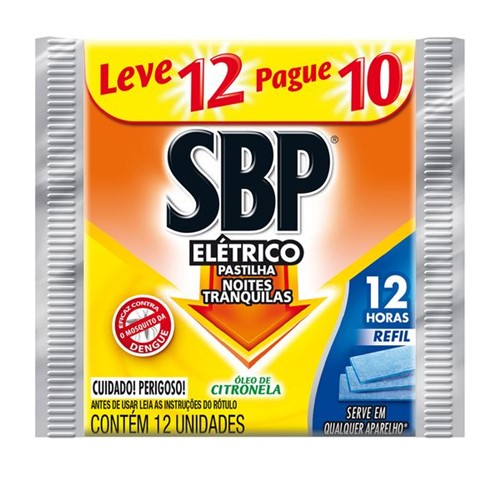 Inseticida Eletrico Sbp Leve12pague10 Ref Pastilha Citronela